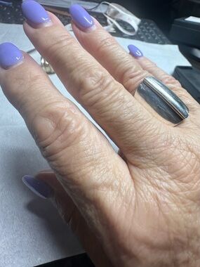 Sterling Silver sculptural Statement Ring Size 8 PAJ Modern Art Deco